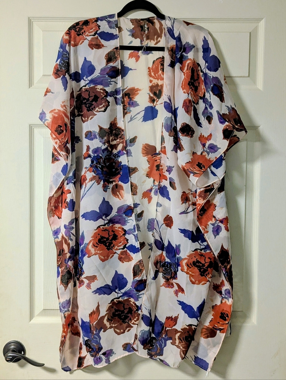 Swim Cover Up Kimono Flowy Sheer Transparent Robe Longline Open Front Modest